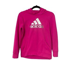 ADIDAS Girls Pink Pullover Hoodie Youth Size Large 12/14‎